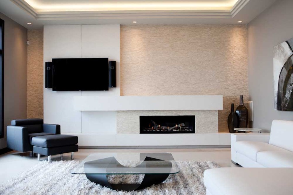 Fireplace Mantel Design Living Room Modern with None 