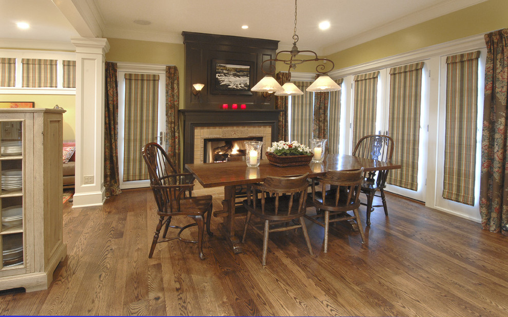Fireplace Mantels Ideas Kitchen Traditional with Candles Centerpiece Chandelier Curtains