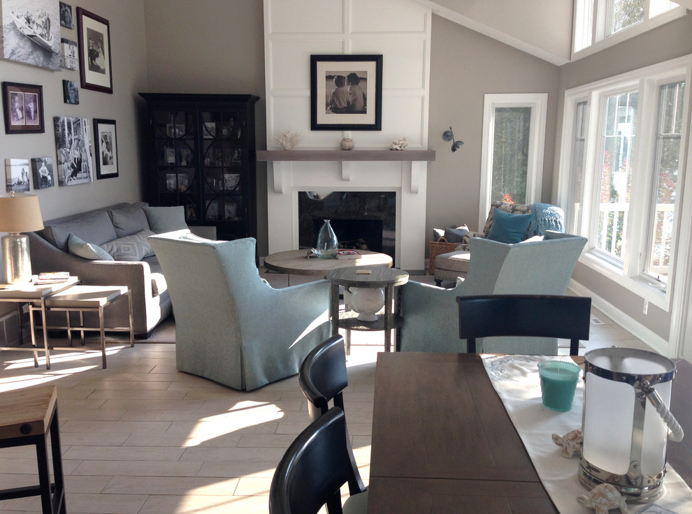 Fireplace Mantels Pictures Living Room with None 