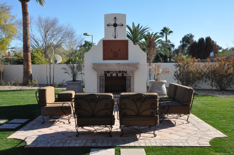 Fireplace Tile Designs Landscape Mediterranean with Container Plants Fireplace Screen