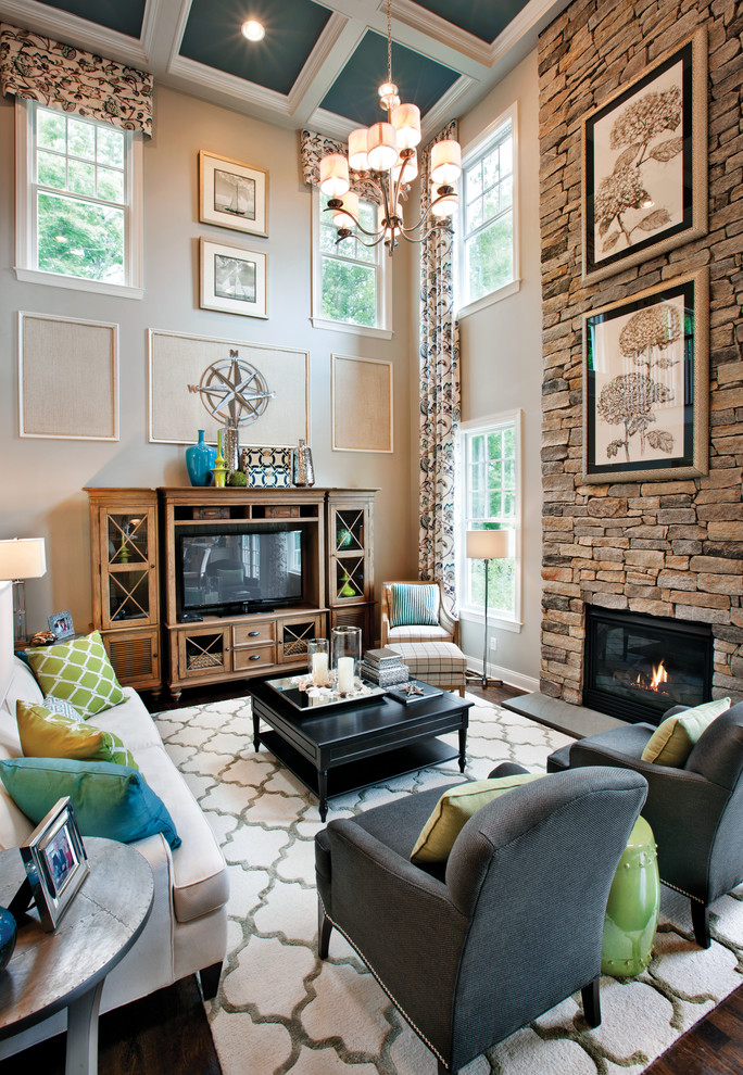 Fireplace Wall Decor Family Room Transitional with Black Coffee Table Compass