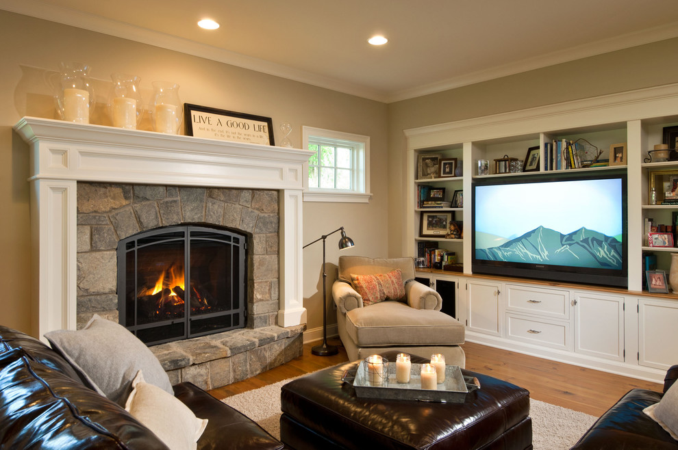 Fireplace Wall Unit Living Room Traditional with Area Rug Built in Shelves