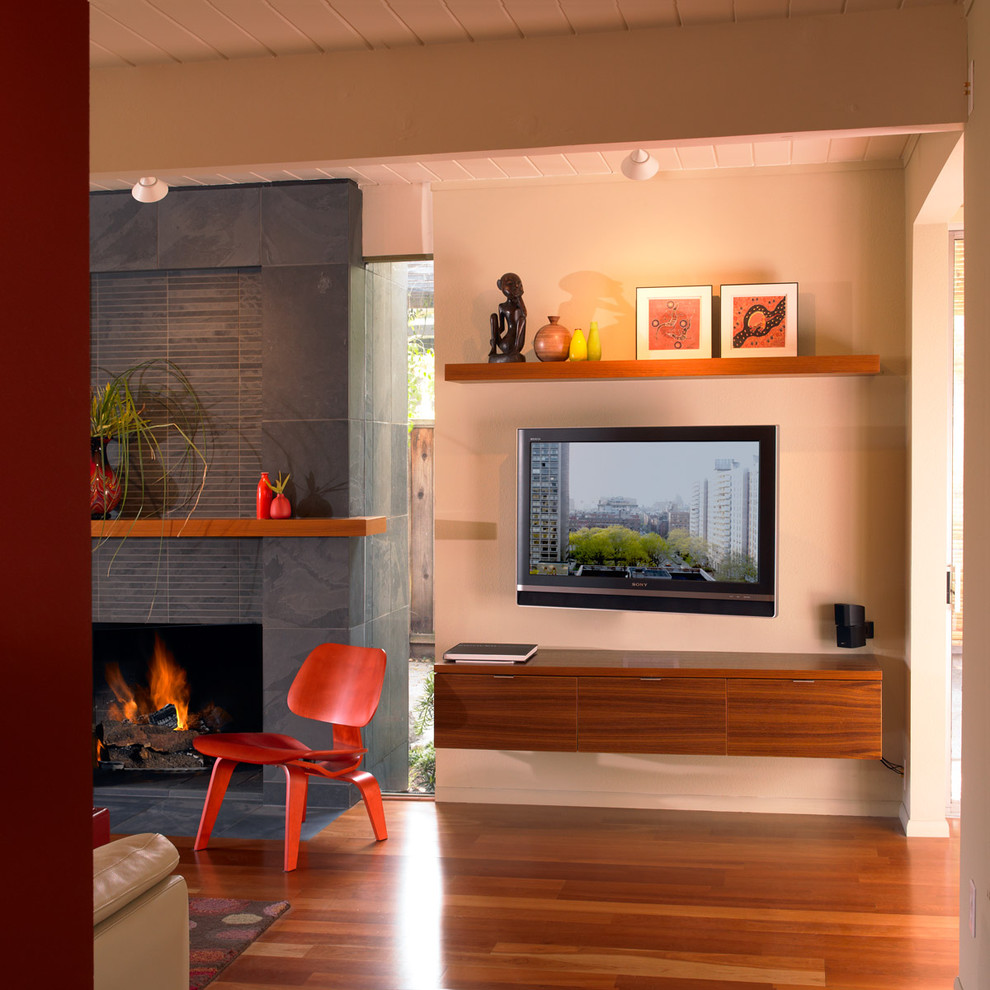Floating Shelf for Tv Living Room Eclectic with Beadboard Ceiling Beams Contemporary