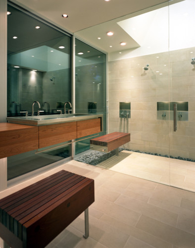 Floating Shower Bench Bathroom Modern with None 