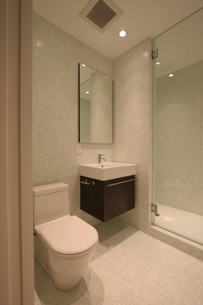 Floating Vanities for Small Bathrooms Bathroom Modern with Bisazza Mosaic Tiles Dornbracht