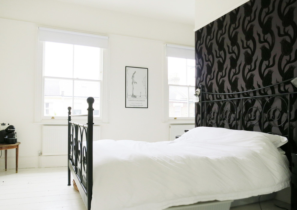 Floor Reading Lamps Bedroom Eclectic with Black and Grey Bedroom