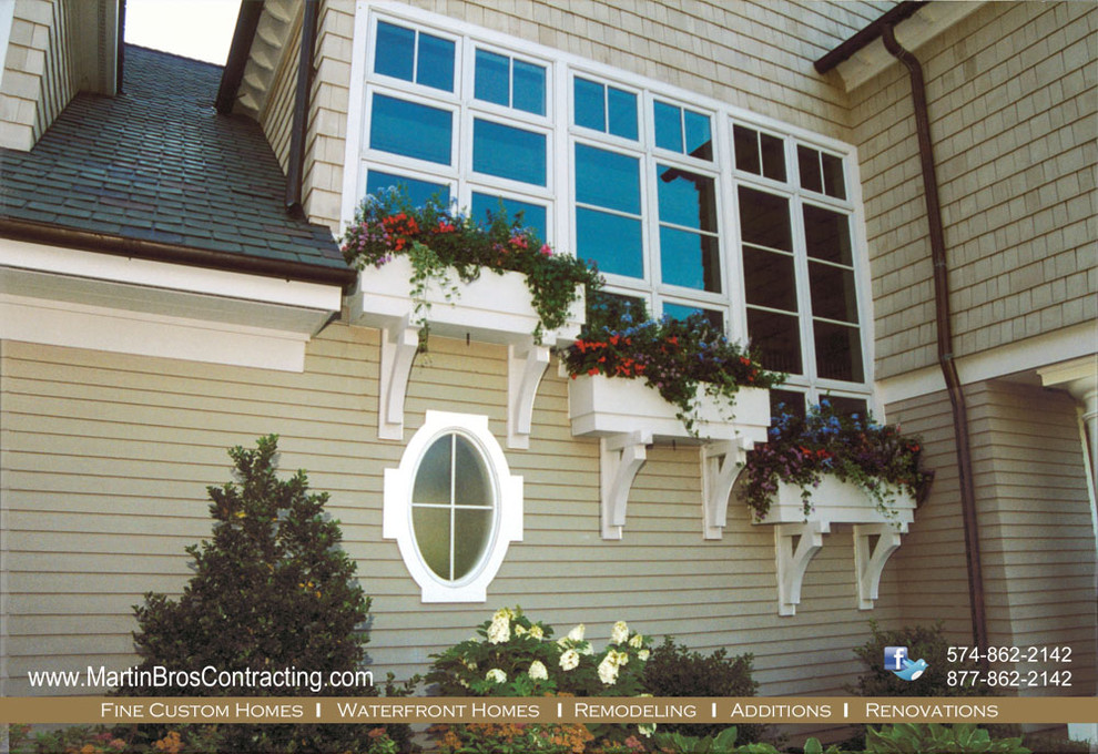 Flower Box Designs Landscape Traditional with Cedar Shakes Copper Downspouts