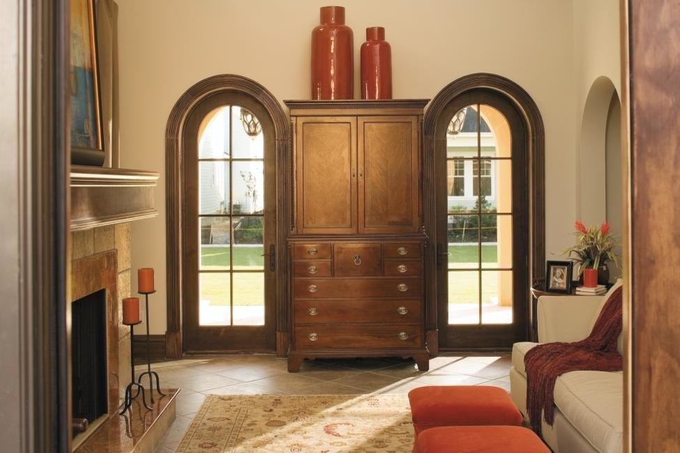 Flush Mount Chandelier Family Room Mediterranean with French Door Grilles Patio