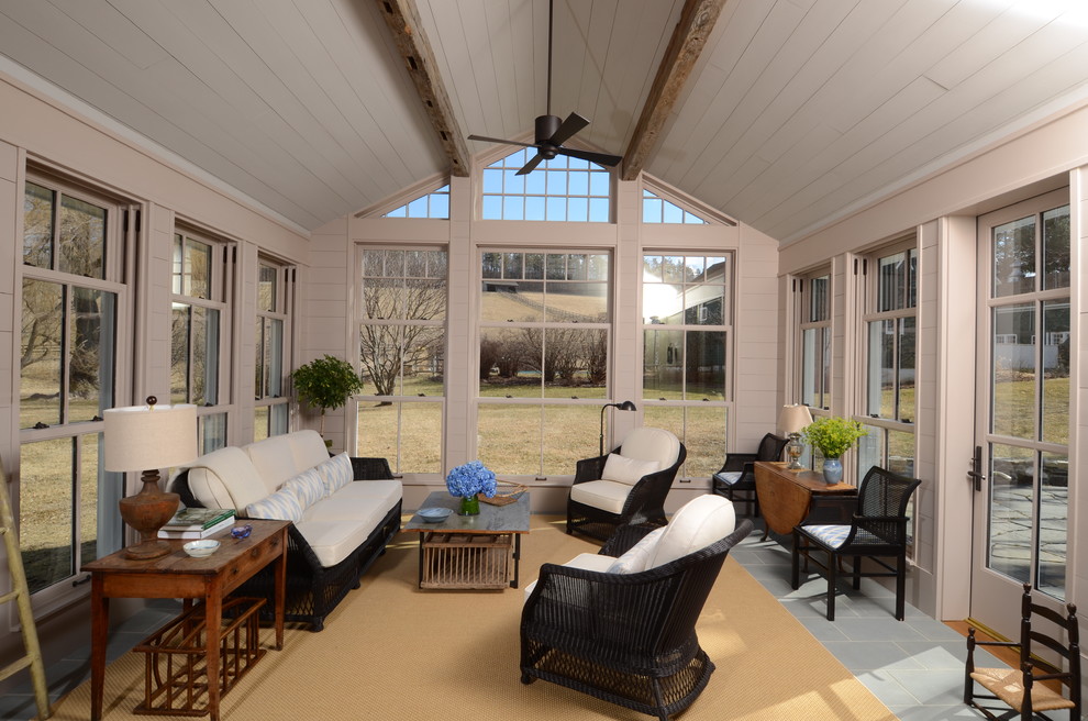 Folding Dining Table Sunroom Traditional with Ceiling Fan Clerestory Double