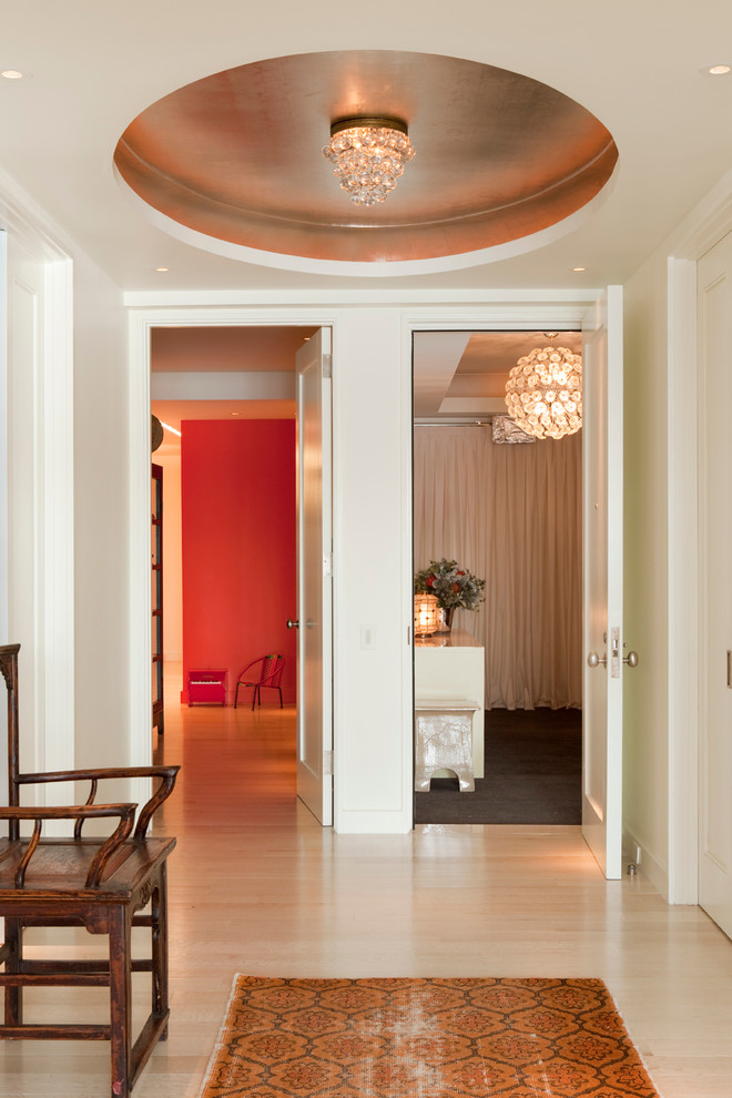 Foyer Light Fixtures Entry Contemporary with Area Rug Ceiling Treatment