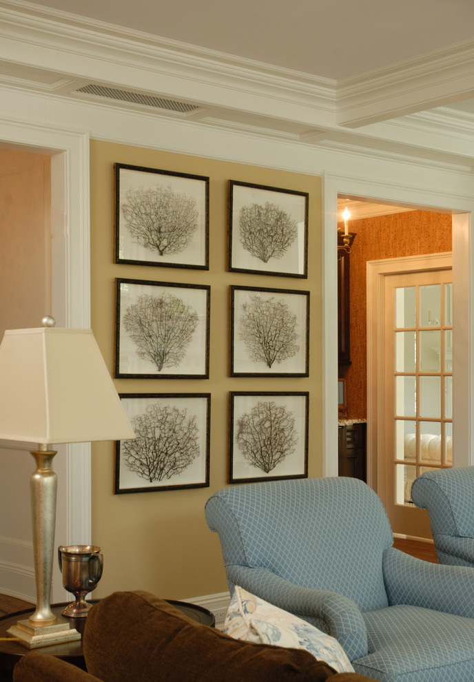 Framed Sea Fans Living Room Traditional with Living Room 