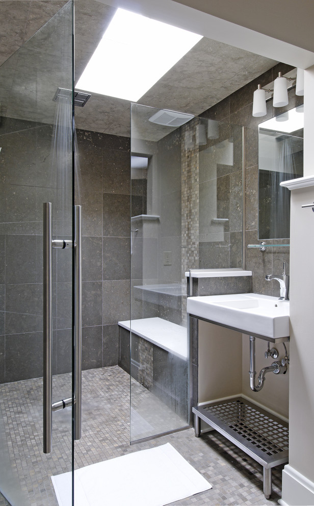 Frameless Shower Doors Bathroom Contemporary with Bathroom Lighting Bathroom Stool