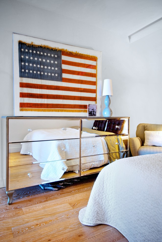 Framing a Flag Bedroom Contemporary with American Flag Arm Chair