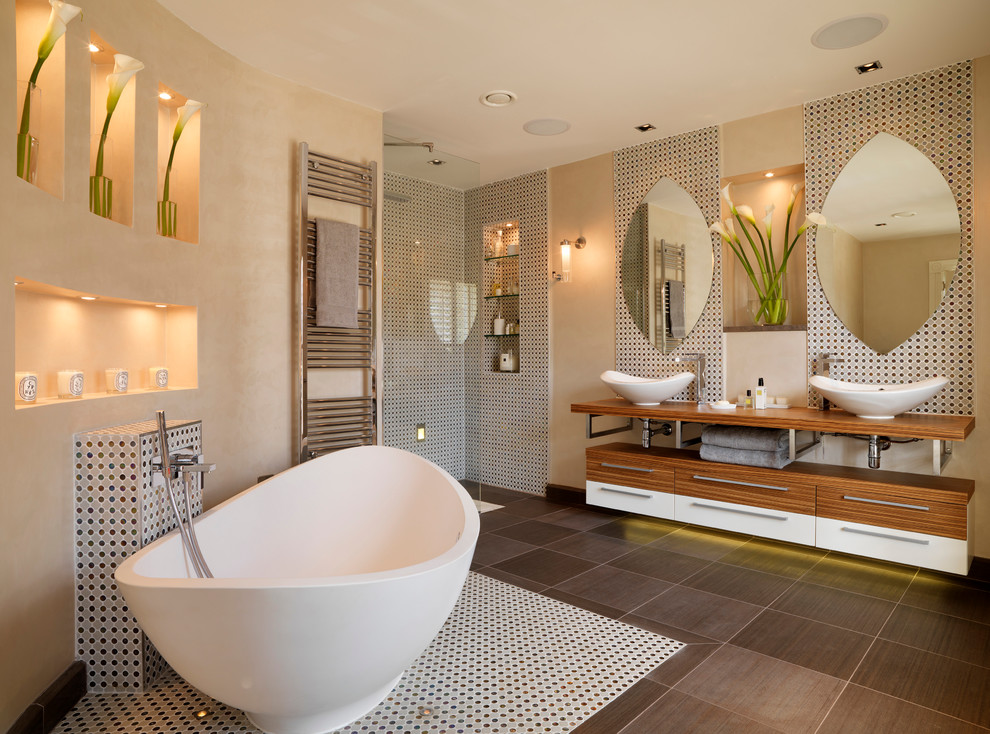 Free Standing Bath Tubs Bathroom Contemporary with Alcoves Bath Area Bathroom