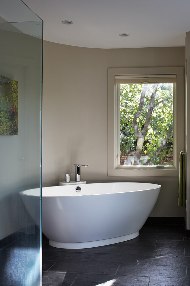 Free Standing Soaking Tub Bathroom Contemporary with Bathroom Windows Free Standing Soaking