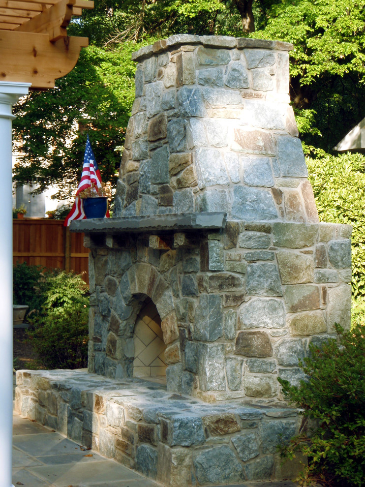 Freestanding Outdoor Fireplace Patio Contemporary with Backyard Fireplace Built In