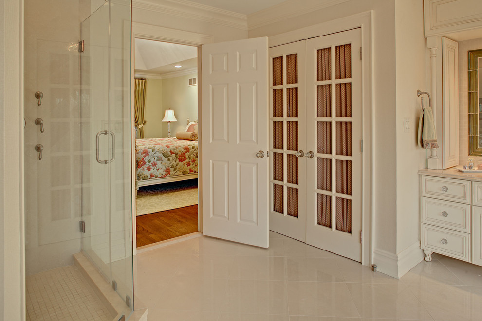 French Closet Doors Bathroom Traditional with Classic Elegant Formal French