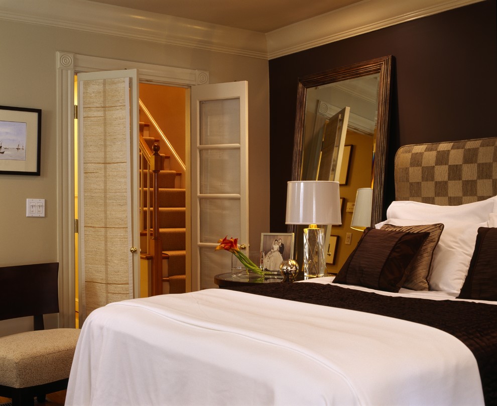 French Country Bedroom Decor Bedroom Traditional with Accent Wall Crown Molding