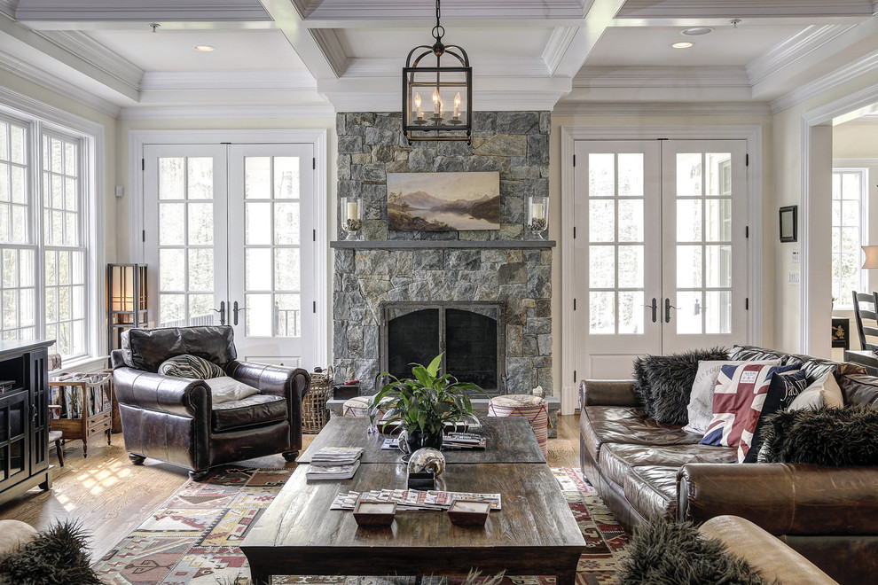 French Door Hardware Family Room Traditional with Accent Pillows Brown Leather