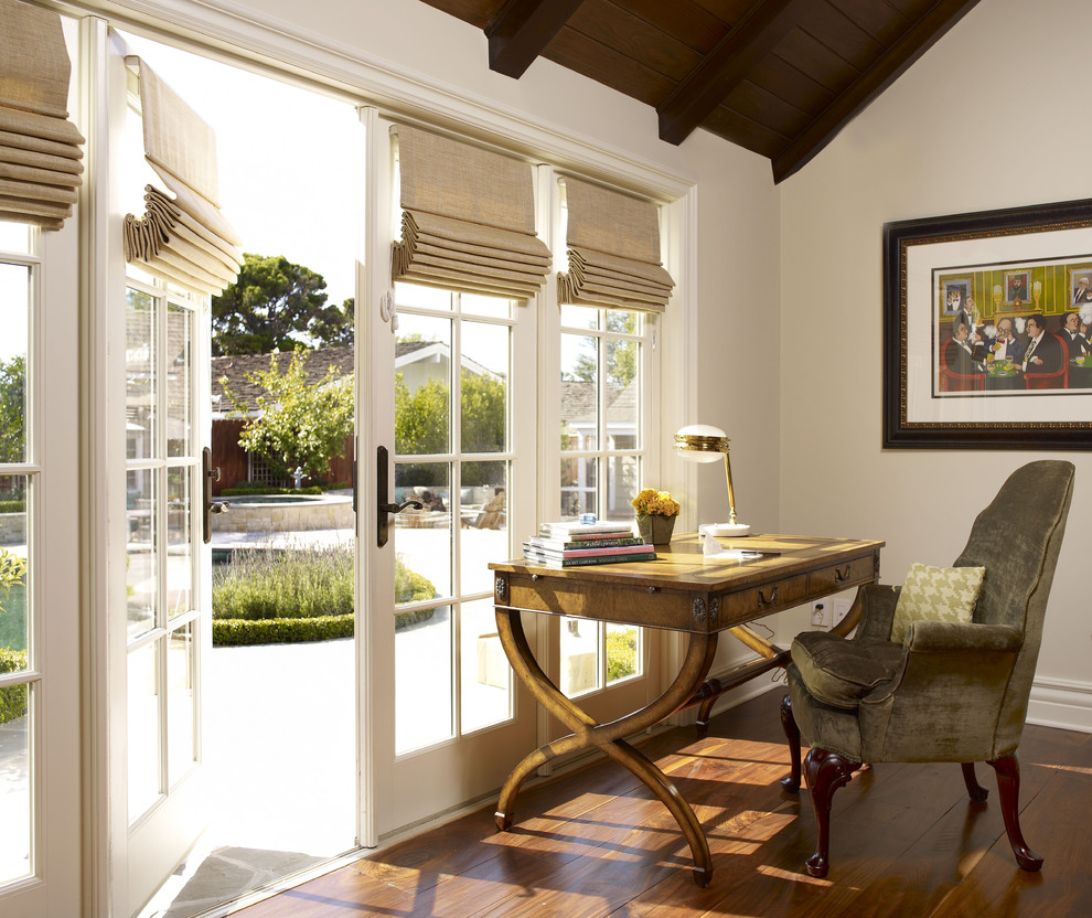 French Door Shades Home Office Traditional with Cape Cod Chair Cottage