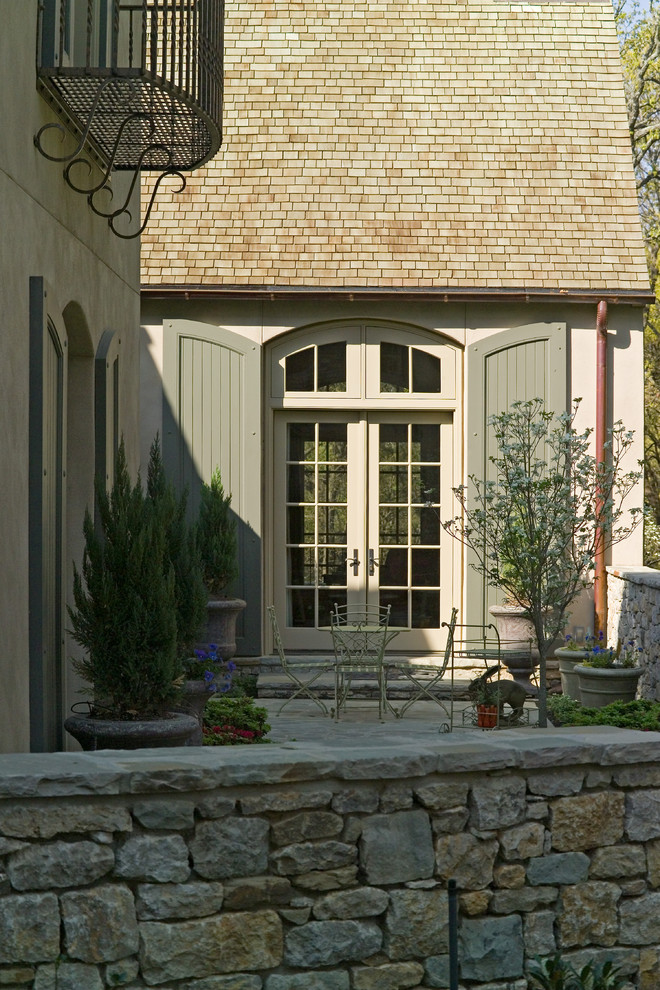 French Door Shutters Patio Traditional with Arched Door Balcony Cottage