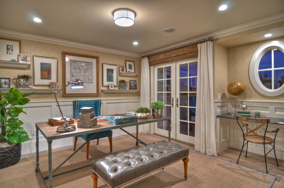 French Door Window Treatments Spaces Beach with None 