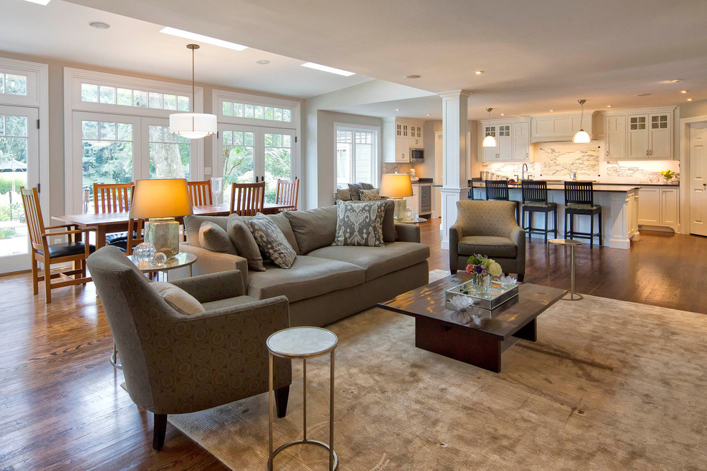 French Doors with Transom Living Room Traditional with Accent Table Area Rug