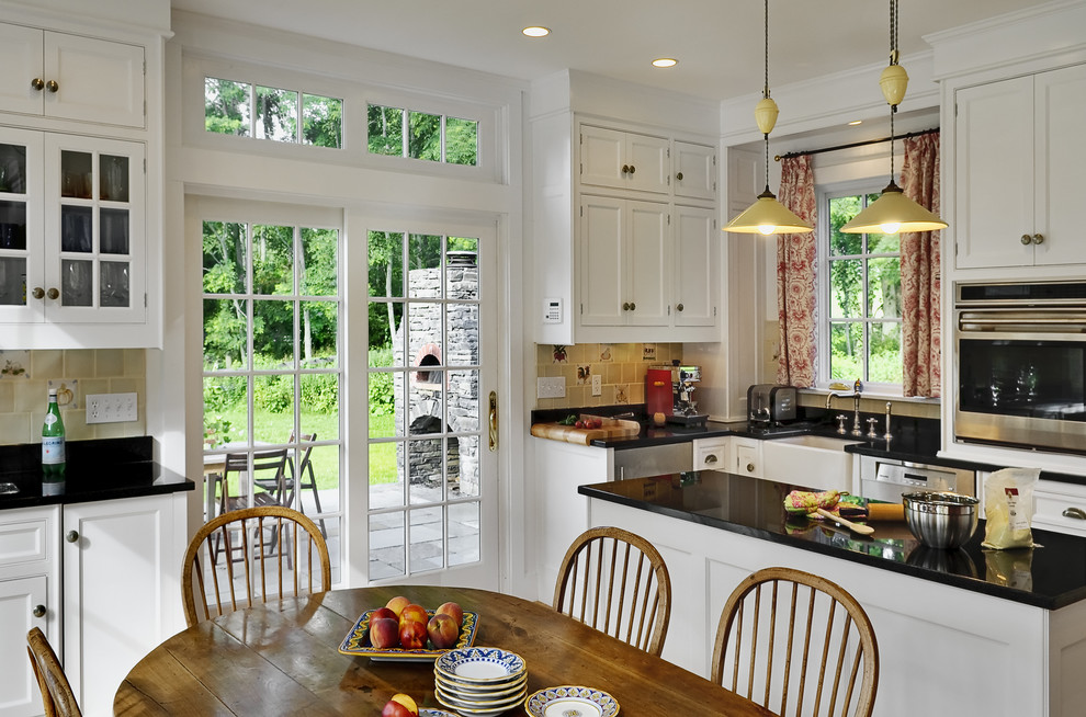 French Doors with Transom Pool Traditional with Country Country Home Double