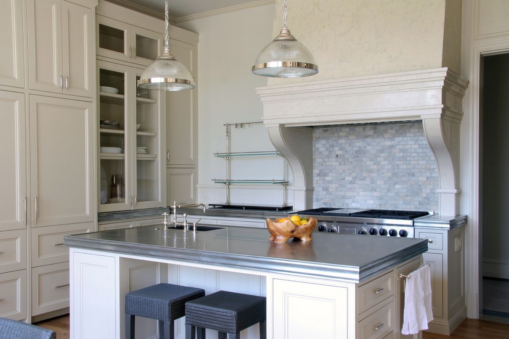 French Kitchen Cabinets Kitchen Transitional with Breakfast Bar Eat In