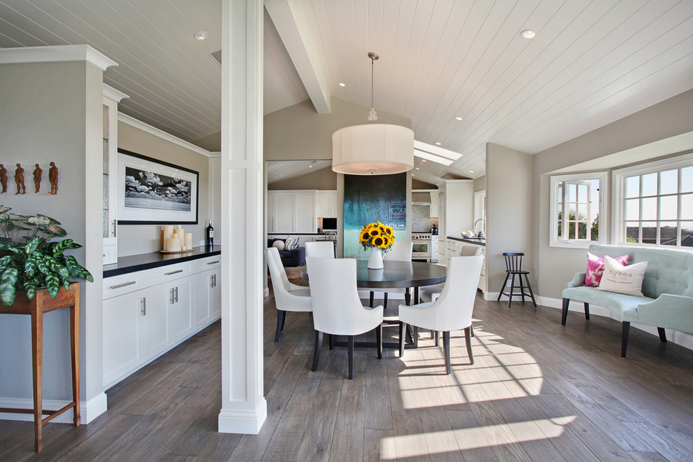 French Oak Floors Dining Room Transitional with Anders Lasater Beach House