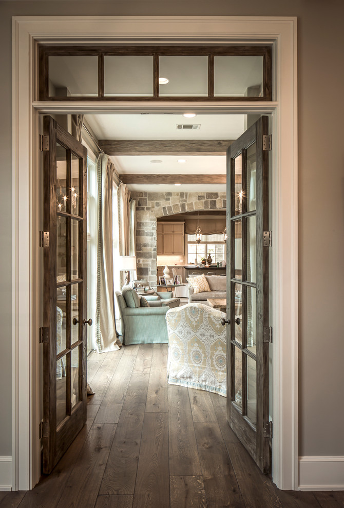 French Oak Floors Hall Traditional with None 