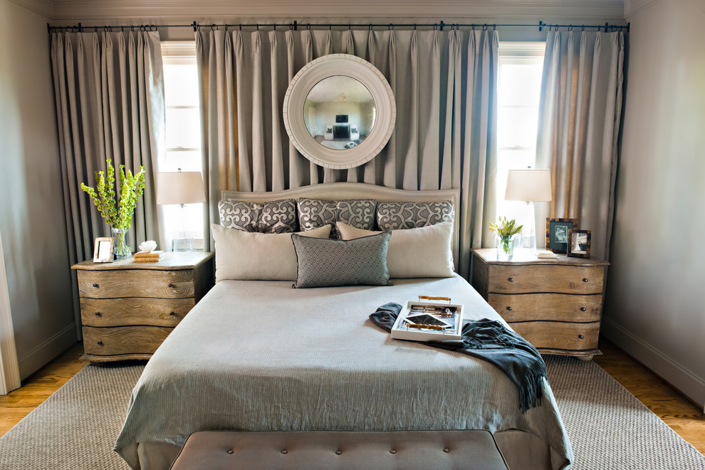 French Pleat Curtains Bedroom Contemporary with None 