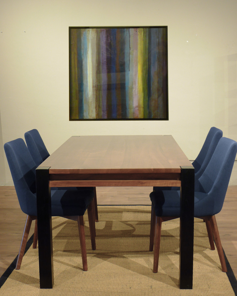 French Pleat Curtains Dining Room Contemporary with Big Sur Dining Table