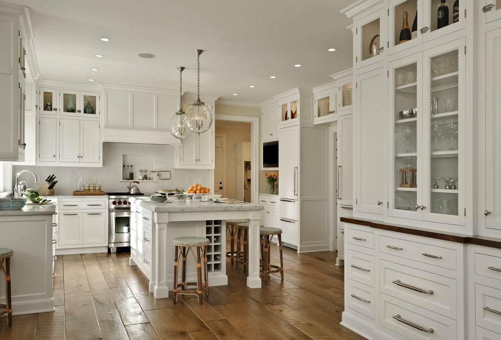 French Provincial Kitchen Kitchen Traditional with Breakfast Bar Breakfast Nook