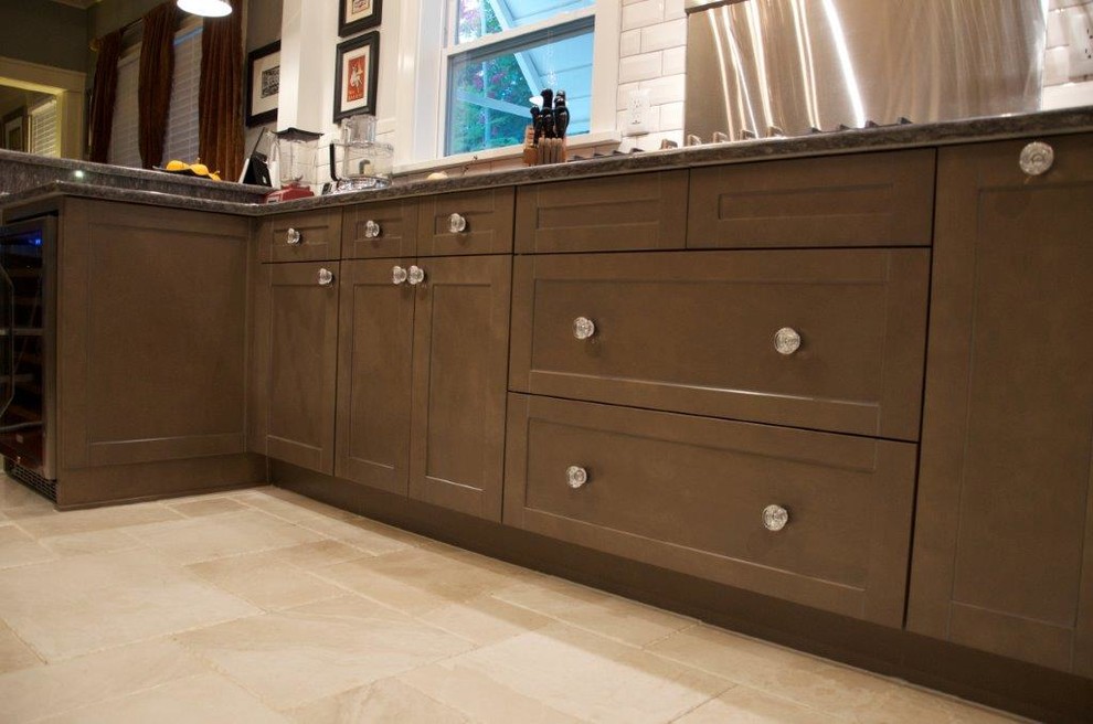 french tile pattern Kitchen Contemporary with brushed and chiseled Ephesus
