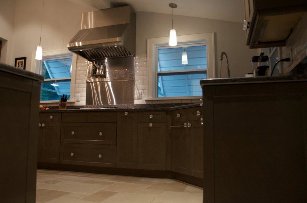 French Tile Pattern Kitchen Contemporary with Brushed and Chiseled Ephesus1