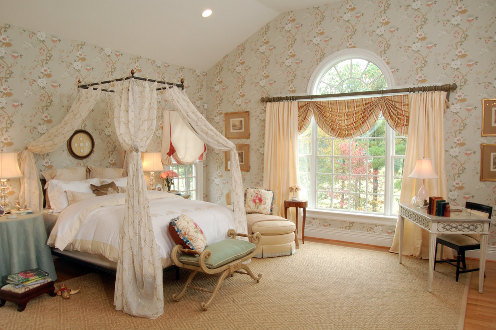 French Window Treatments Bedroom Traditional with None 