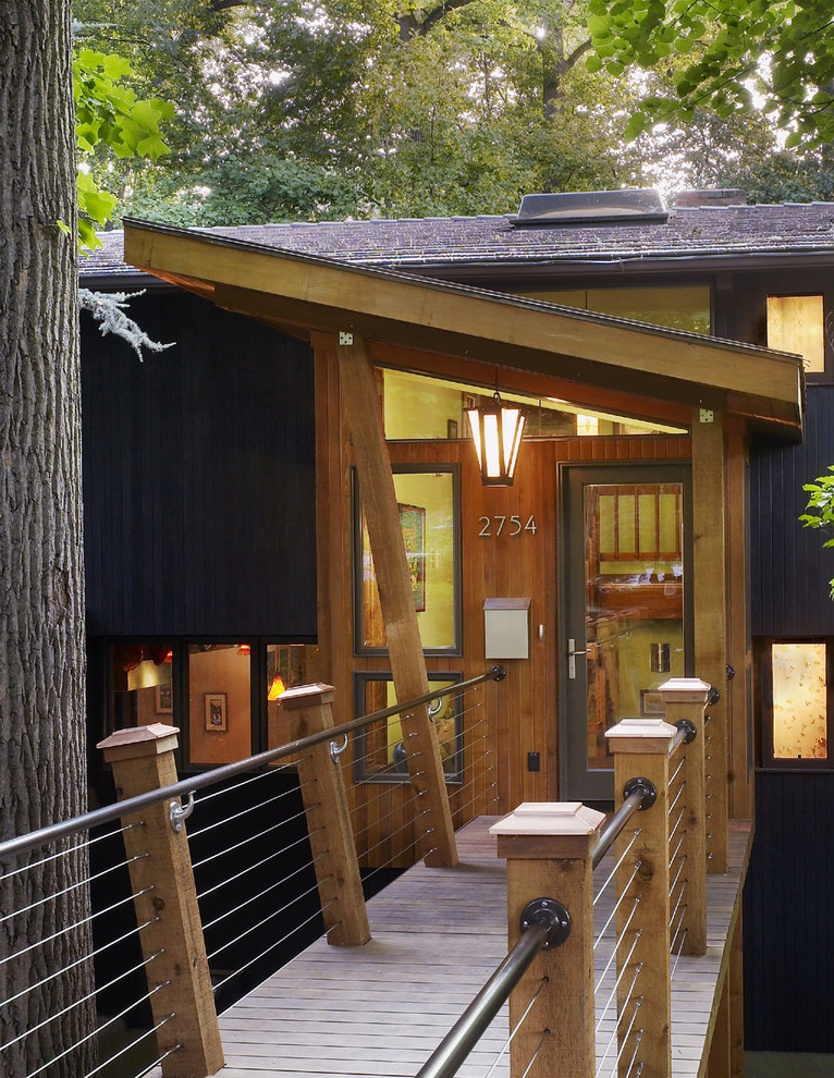 Front Door Awnings Entry Contemporary with Arlington Bridge Cable Railing
