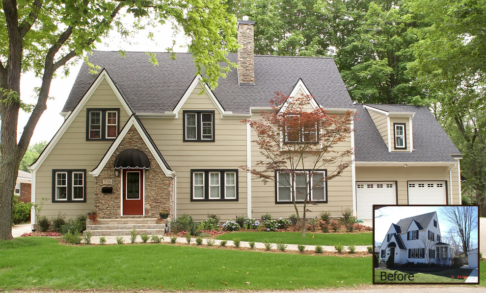 Front Door Awnings Exterior Traditional with Additions Before After Before