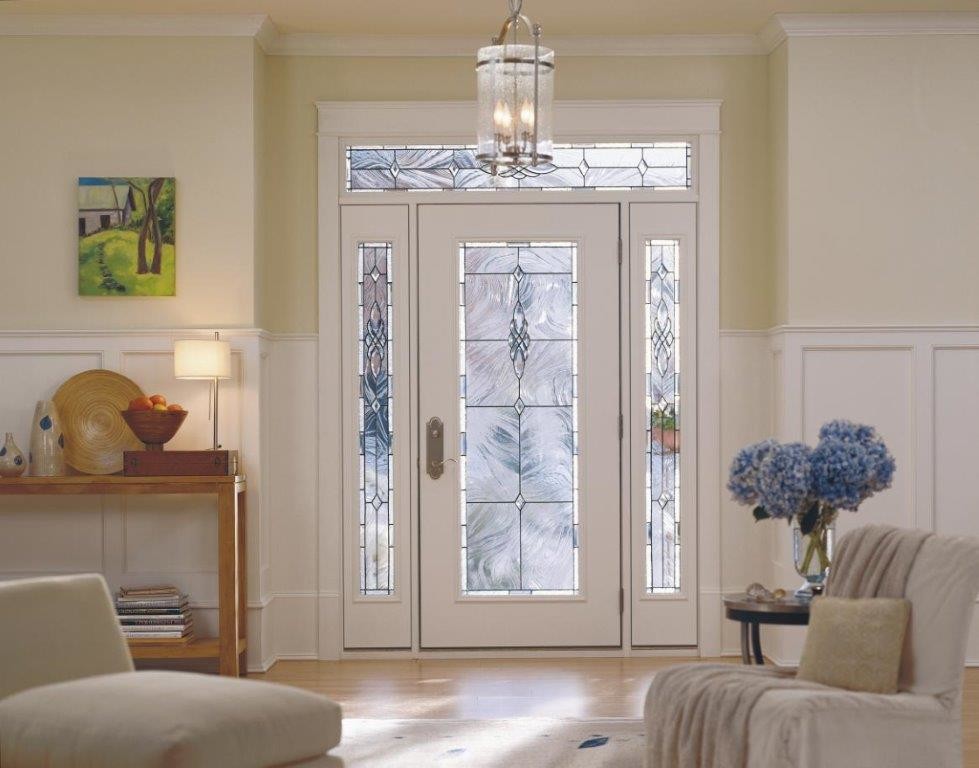 Front Door Wreaths Entry Contemporary with Canned Glass Full Light