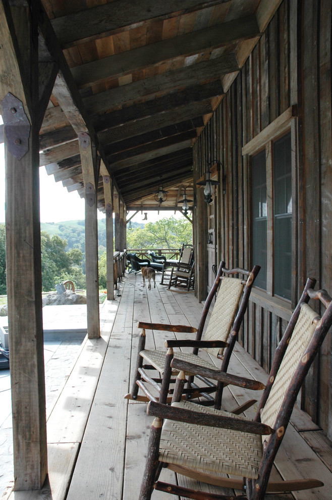 Front Porch Chairs Porch Rustic with Board and Batten Cabin