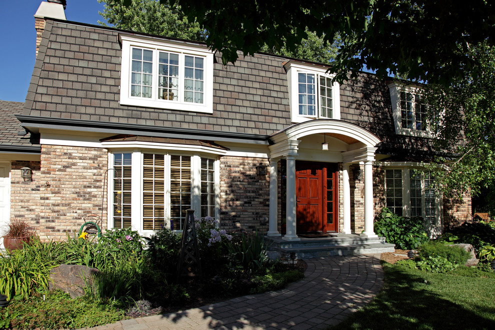 Front Porch Designs Exterior Traditional with Bay Window Brick Wall