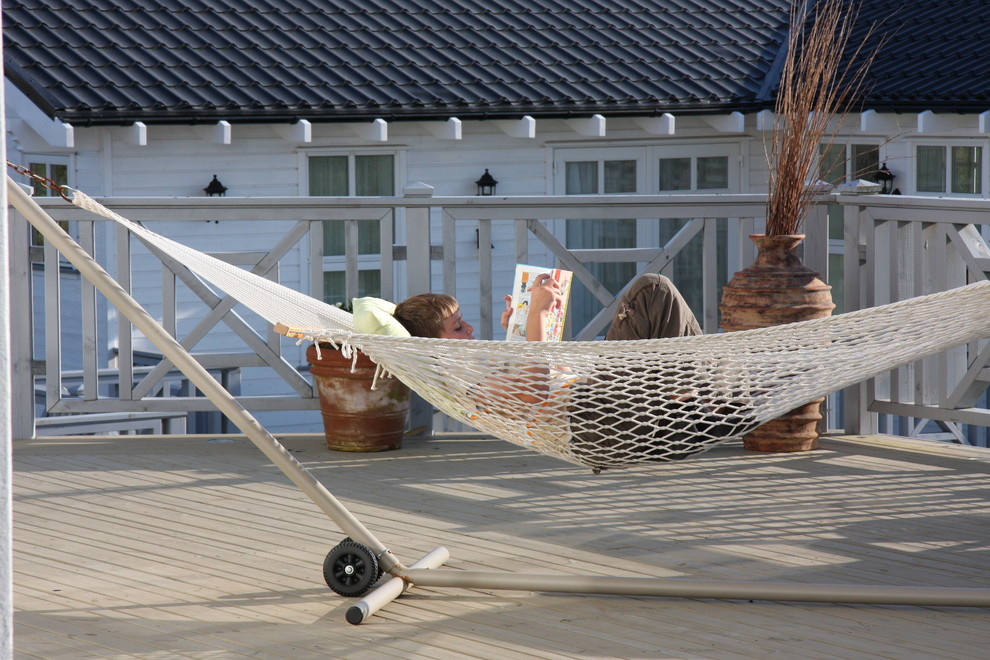 Front Porch Furniture Deck Traditional with Container Plants Deck Hammock