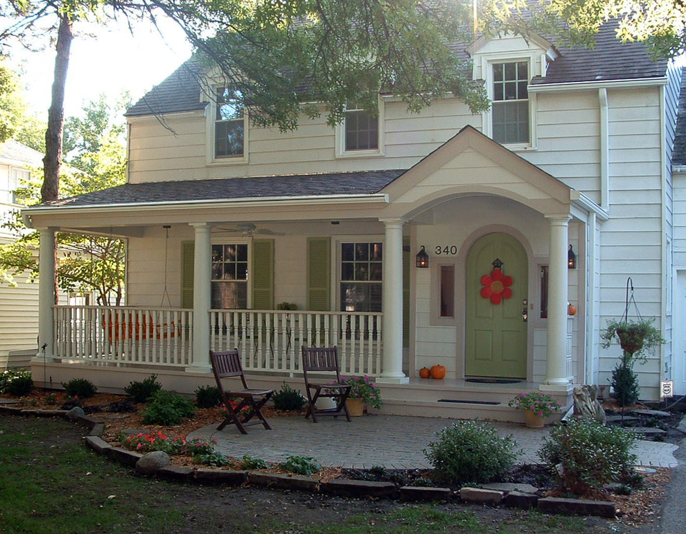 Front Porch Furniture Ideas Porch Traditional with Arched Doorway Bark Mulch