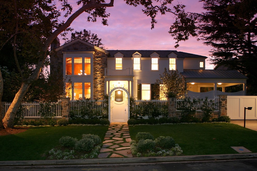Front Yard Fencing Exterior Traditional with Arbor Climbing Plants Curb