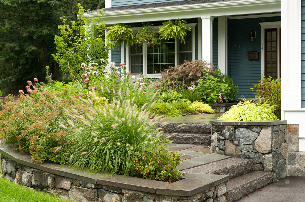 Front Yard Landscape Design Landscape Traditional with Azaleas Blue Exterior Blue