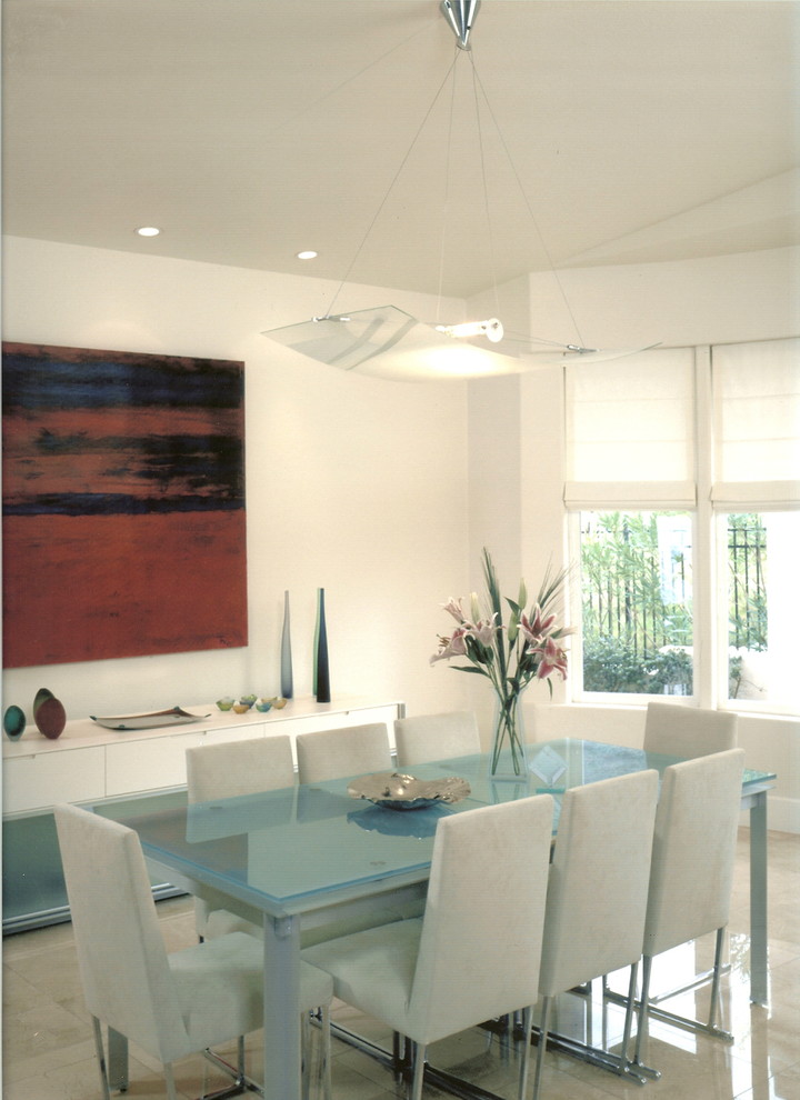 Frosted Glass Dining Table Dining Room Contemporary with Beige Wall Contemporary Frosted