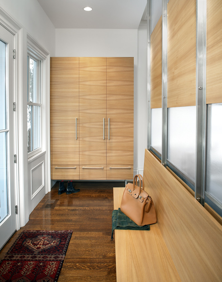 Frosted Glass Window Entry Contemporary with Aluminum Window Built In