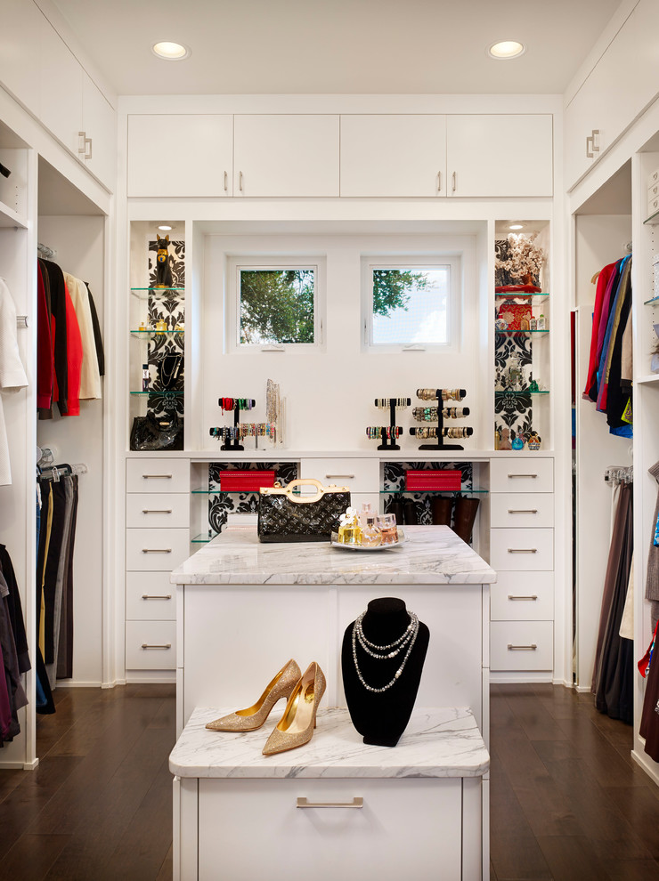 Full Length Mirror Jewelry Cabinet Closet Contemporary with Black and White Wallpaper