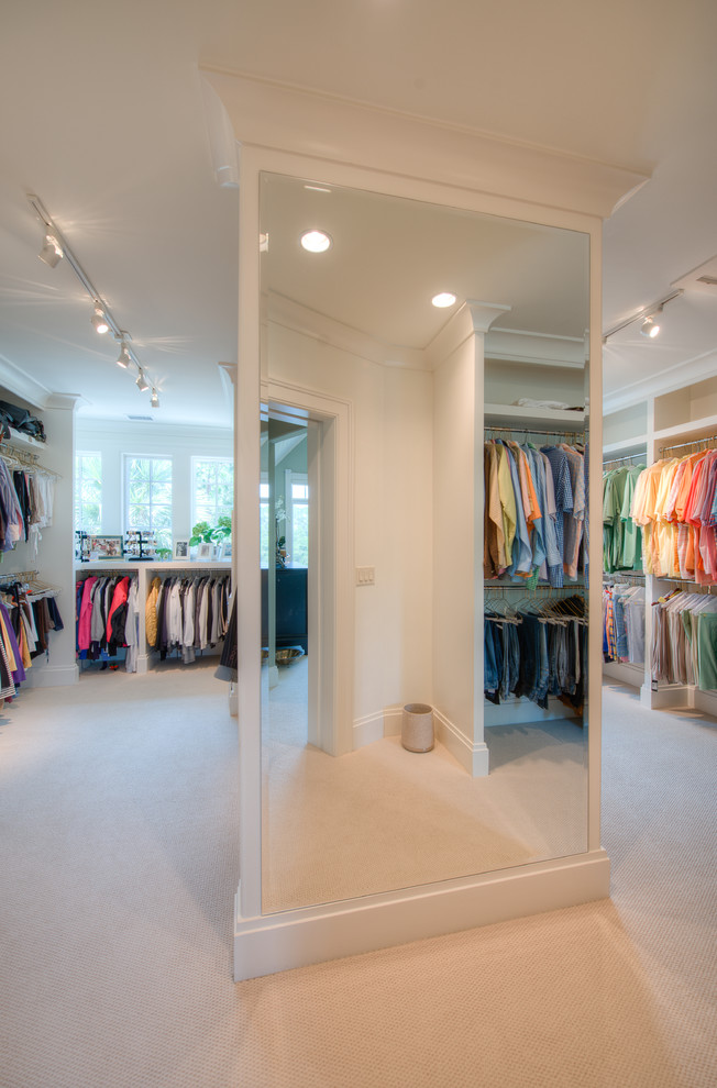 Full Length Wall Mounted Mirror Closet Traditional with Baseboards Ceiling Lighting Column